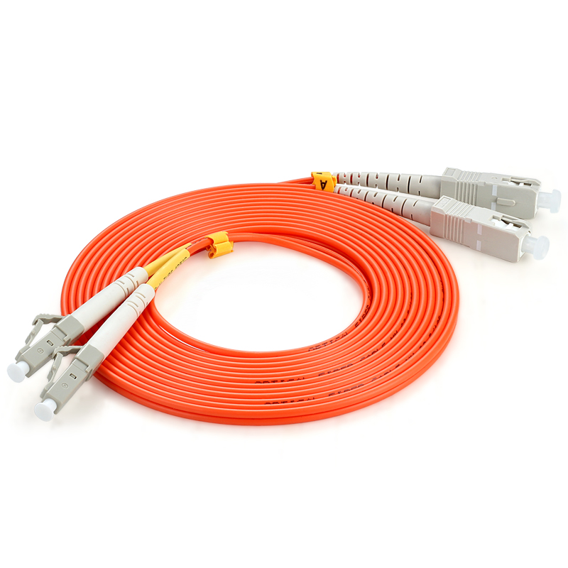 光纤跳线LC-SC多模双芯OM1跳线UPC端面 线径3.0mm 62.5/125um PVC